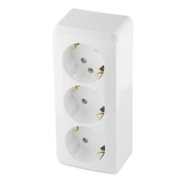 Розетка Systeme Electric Этюд накладная белая со шторками (PA16-012B)