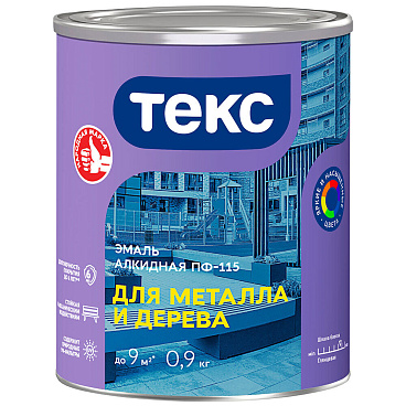 Эмаль ПФ-115 алкидная Текс Оптимум голубая глянцевая 0,9 кг