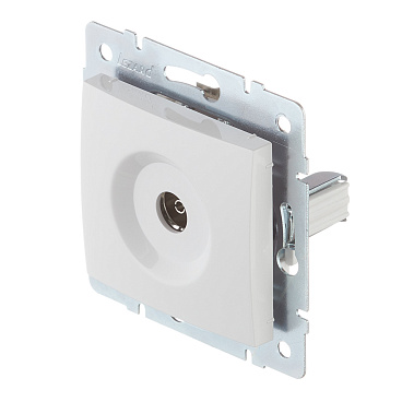 Розетка телевизионная Lezard Karina встраиваемая белая (707-0288-130)