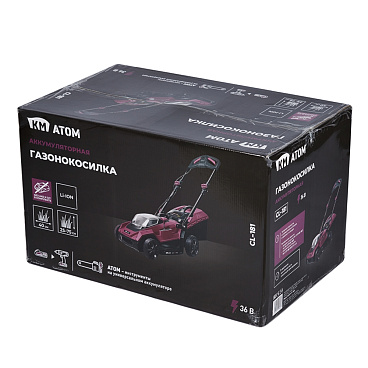 Газонокосилка аккумуляторная КМ АТОМ 36 В 400 мм без АКБ и ЗУ (CL-181)