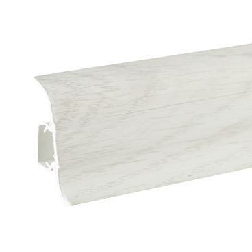 Плинтус ПВХ напольный Winart 58 мм дуб эверест 2500 мм S-профиль с кабель-каналом