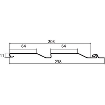 Сайдинг Grand Line Standart 3660х203 мм серый