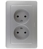 Розетка Hegel Master встраиваемая серебро (РС16-341-06)