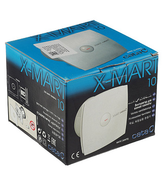 Вентилятор осевой Cata X-Mart 10 Inox 150х150 мм d100 мм серебро