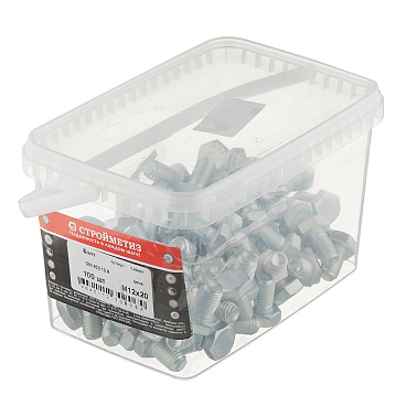 Болт оцинкованный M12x20 мм DIN 933 10,9 (100 шт.)