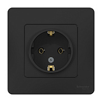 Розетка Systeme Electric Blanca встраиваемая антрацит (BLNRS001016)