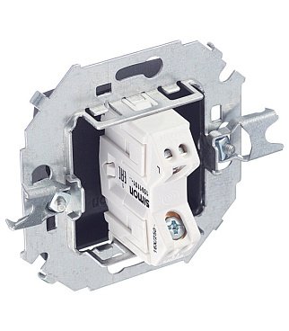 Выключатель Simon 15 одноклавишный встраиваемый графит (1591101-038)