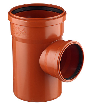 Тройник Ostendorf KGEA d160х110 мм 87° пластиковый для наружной канализации (222420)