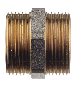 Ниппель 1 1/4 НР(ш) х 1 1/4 НР(ш) латунный