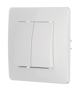 Выключатель Systeme Electric Blanca двухклавишный встраиваемый белый (BLNVS010501)