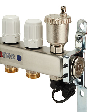 Коллекторная группа со встроенными расходомерами в сборе Valtec 1 ВР(г) х 3 выхода 3/4 НР(ш) ЕК х 1 ВР(г)