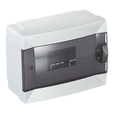 Щит распределительный навесной Makel ЩРН-П-8 пластиковый IP40 160х210х95 мм 8 модулей с DIN-рейкой и нулевой шиной