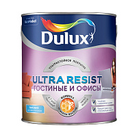 Краска моющаяся Dulux/Luxium Ultra Resist гостиные и офисы база BС бесцветная 2,5 л