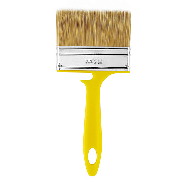 Кисть плоская искусственная щетина пластиковая ручка Wenzo Pro 100х12 мм для эмалей и лаков на водной основе