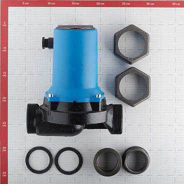 Циркуляционный насос для систем отопления Stout 32/80-180 DN32 подъем 7,1 м 180 мм с гайками (SPC-0010-3280180)