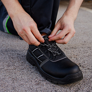 Полуботинки рабочие из искусственной кожи с защитным подноском размер 42 черные Мистраль Аскет (134500)