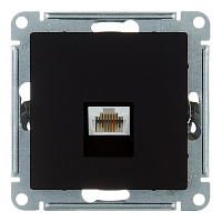 Розетка телефонная Systeme Electric AtlasDesign встраиваемая карбон RJ11 (ATN001081)