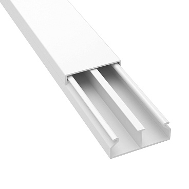 Кабель-канал DKC 40х17 мм белый 2 м с перегородкой (00305)