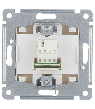 Розетка телефонная Hegel Master встраиваемая слоновая кость RJ11 (РСТ-400-01)