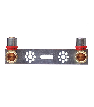 Планка монтажная Tiemme с двумя водорозетками 20(пресс) х 1/2 ВР(г)