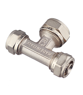 Тройник 16 обж(ц) х 20 обж(ц) х 16 обж(ц)