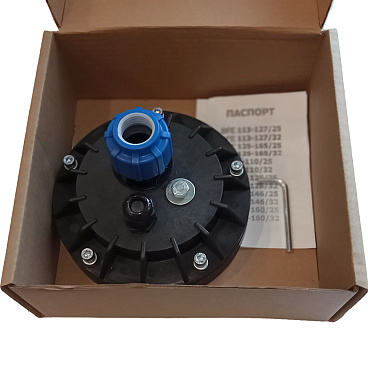 Оголовок для скважины d 90-110 мм выход 32 мм пластиковый (ОГ 90-110/32)