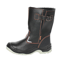 Сапоги рабочие кожаные с защитным подноском размер 45 черные Мистраль SJ9133-S-W (116044)