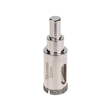 Коронка алмазная Kranz (KR-92-0007) по стеклу/керамике/керамограниту d22 мм