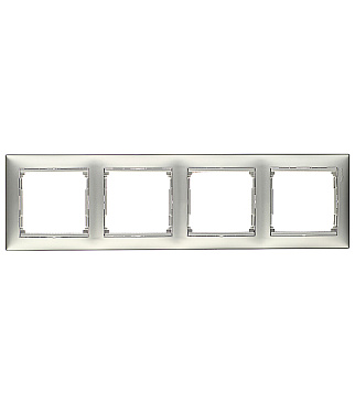 Рамка Legrand Valena четырехместная алюминий (694333)