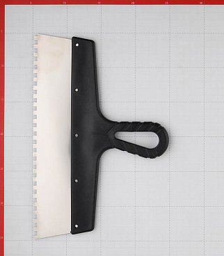 Шпатель зубчатый 300х6 мм с пластиковой ручкой (131152)