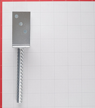 Опора колонны бруса U-образная оцинкованная d19 90х325х120х4 мм