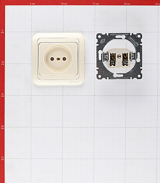 Розетка Makel Mimoza встраиваемая бежевая керамика (25002)