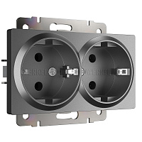 Розетка Werkel встраиваемая графит матовый (a063107)