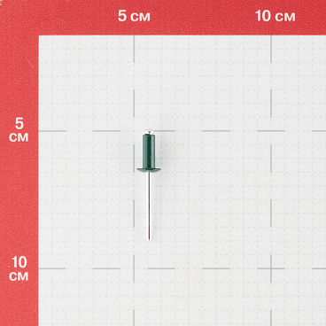 Заклепка вытяжная 4,8x12 мм алюминий/сталь зеленая RAL 6005 (100 шт.)