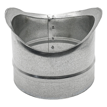 Врезка для круглых воздуховодов d200х200 мм оцинкованная