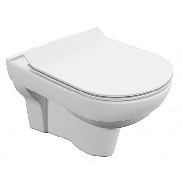 Унитаз подвесной Cersanit City безободковый с сиденьем дюропласт микролифт (S-MZ-CITY-COn-S-DL-w)
