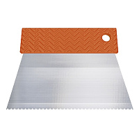 Шпатель для клея зубчатый Дельта 180 мм В1 нержавеющая сталь с эргономичной ручкой (10800-В1)