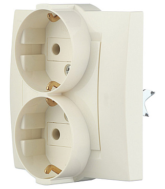 Розетка Simon 15 встраиваемая слоновая кость (1590459-031)