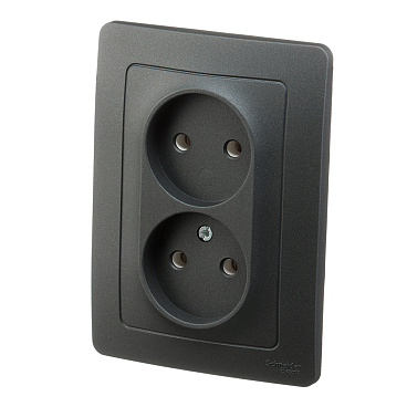 Розетка Systeme Electric Blanca встраиваемая антрацит (BLNRS000026)