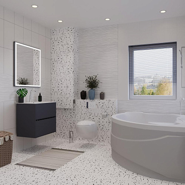 Плитка облицовочная Lavelly Skandi белая 400х200х8 мм (15 шт.=1,2 кв.м)