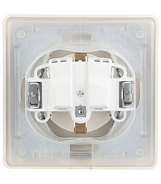 Розетка Systeme Electric Glossa встраиваемая титан со шторками с крышкой (GSL000448)