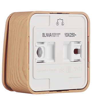 Выключатель Systeme Electric Blanca одноклавишный накладной ясень с подсветкой (BLNVA101115)