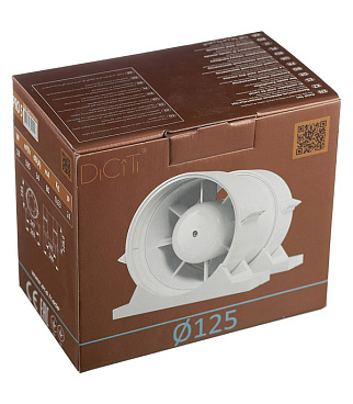 Вентилятор канальный осевой DiCiTi Pro 5 d125 мм белый