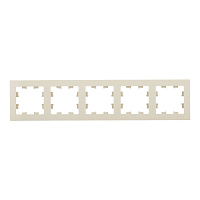 Рамка Systeme Electric AtlasDesign пятиместная бежевая (ATN000205)