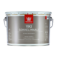 Краска фасадная Tikkurila/Tikkivala Yki Socle акриловая для цоколя база А белая 9 л