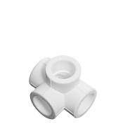 Крестовина полипропиленовая Valtec двухплоскостная 20 мм (VTp.778.0.020)