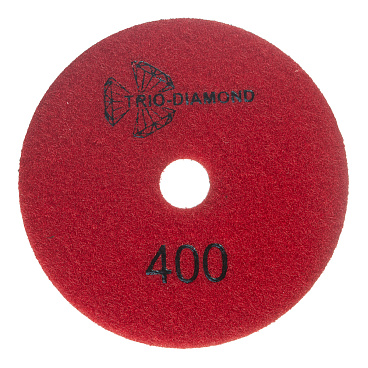 Круг алмазный шлифовальный по камню Trio-Diamond New line гибкий d100 мм P400 для сухого шлифования