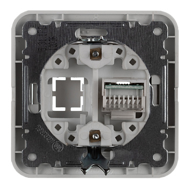 Розетка компьютерная Makel Mimoza встраиваемая белая RJ45 (12035)