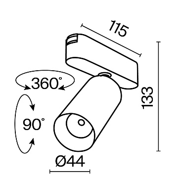 Трековый светильник Technical TR103-1-12W3K-M-W