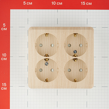 Розетка Systeme Electric Этюд накладная сосна со шторками (PA16-208D)